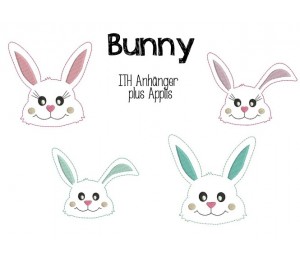 ITH Stickdatei - Bunny Anhänger & Appli